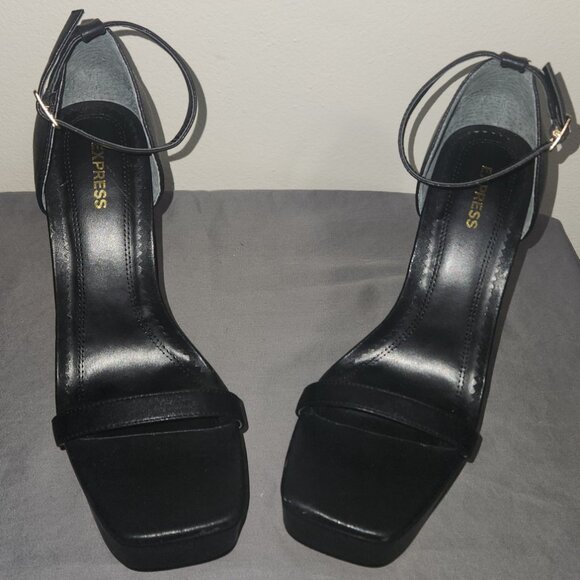 Express Ladies Black High Heels - Picture 2 of 10
